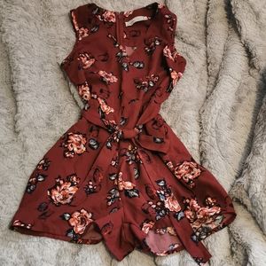 A&F Red Floral Romper